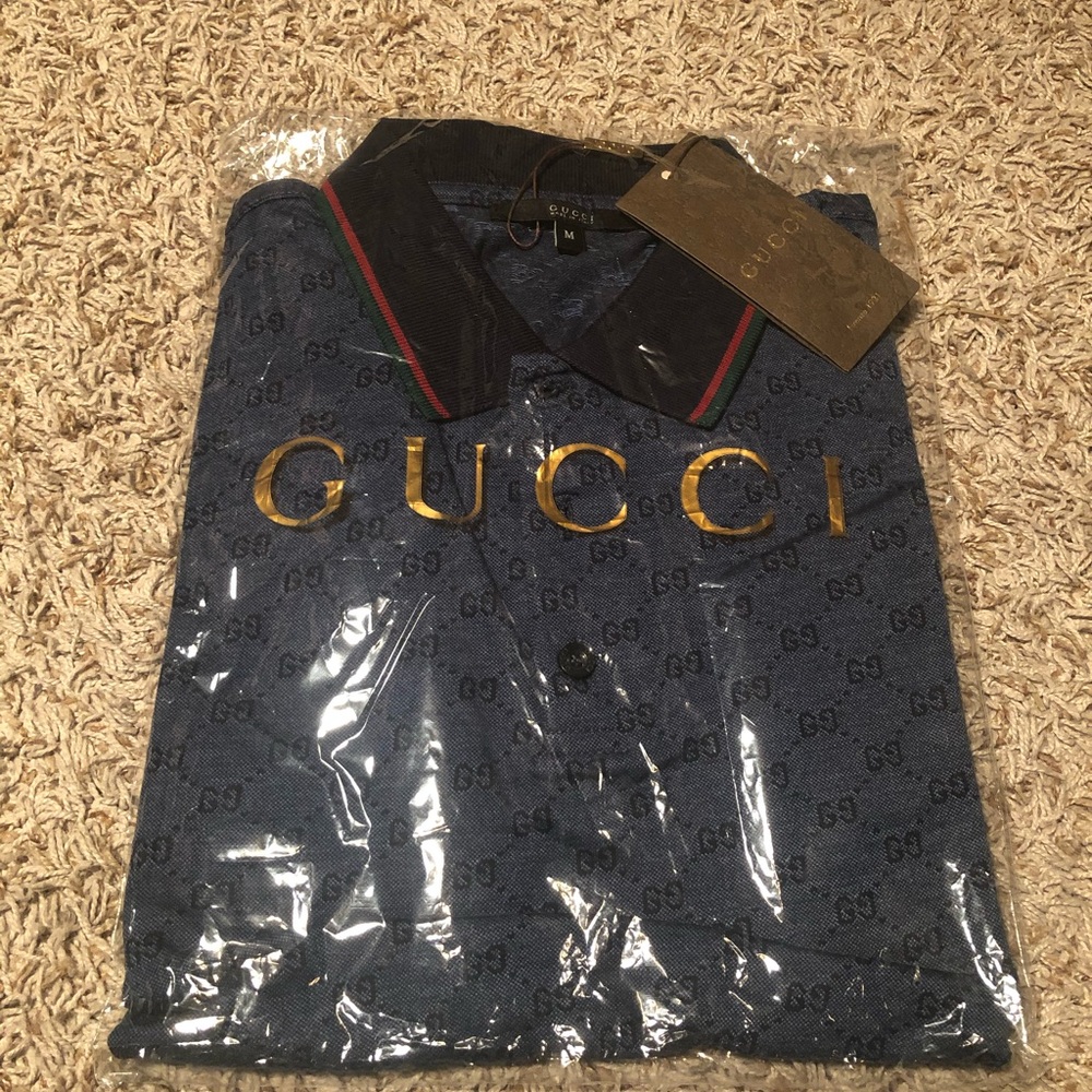 Gucci polo monogram men brand new in packaging